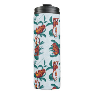 Playful Monkeys Pattern of The White Lotus Thermal Tumbler