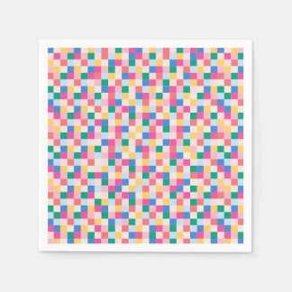 Playful Multicolor Blocks Napkin