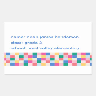 Playful Multicolor Blocks Pattern Sticker