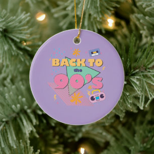 Playful Nostalgia Design Ceramic Ornament