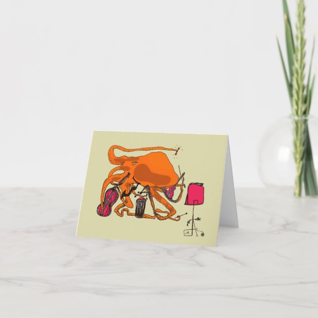 playful octopus card (Front)