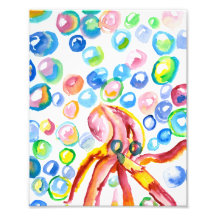Playful Octopus Print