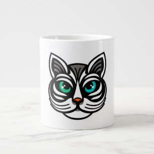 Playful Odd-Eyed Cat Mug Art