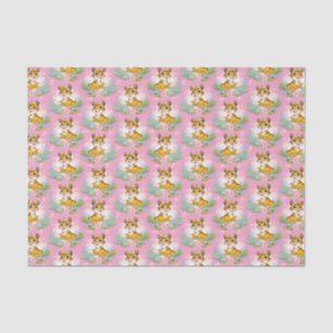 Playful Orange Tabby Kittens Tissue Paper