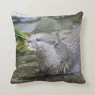 Playful Otter Designer Cushion