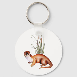 Playful Otter Keychain
