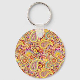 Playful Paisley Keychain