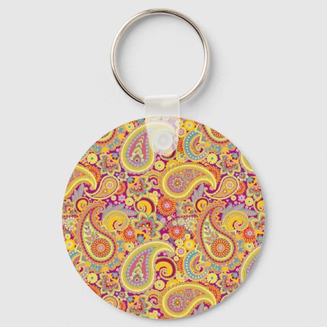 Playful Paisley Keychain (Front)