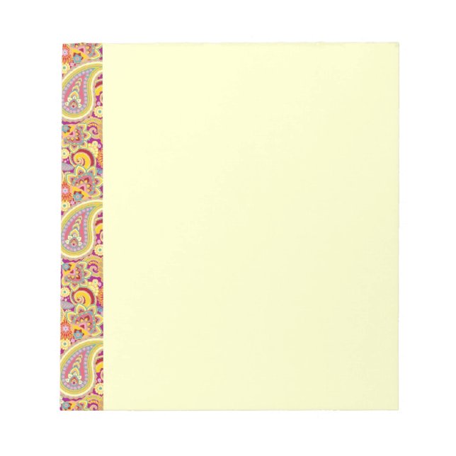 Playful Paisley Notepad (Front)