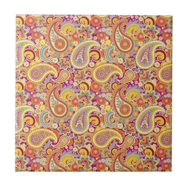 Playful Paisley Tile (Front)
