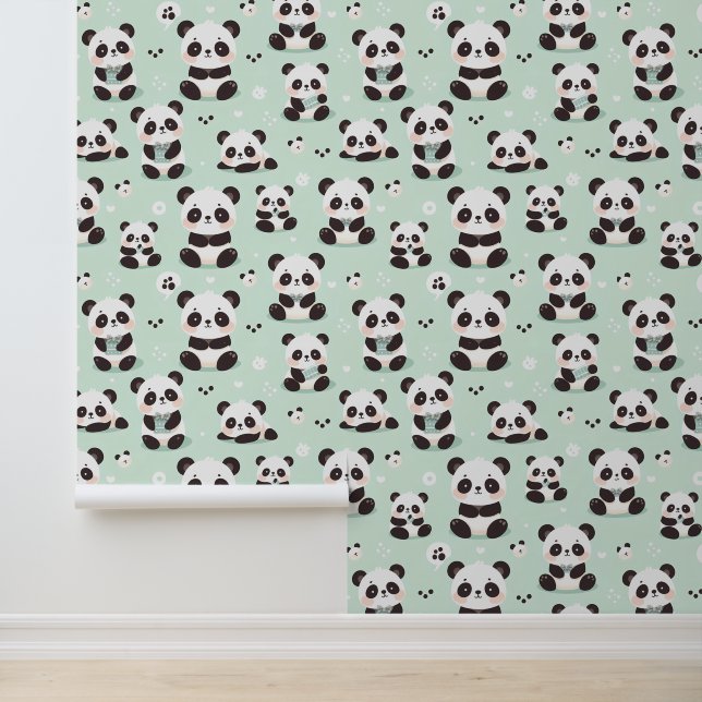 Playful Panda Pattern Wallpaper (Application)