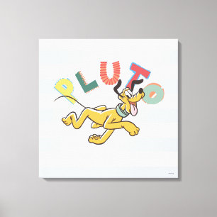 Playful Pastel Pluto Canvas Print