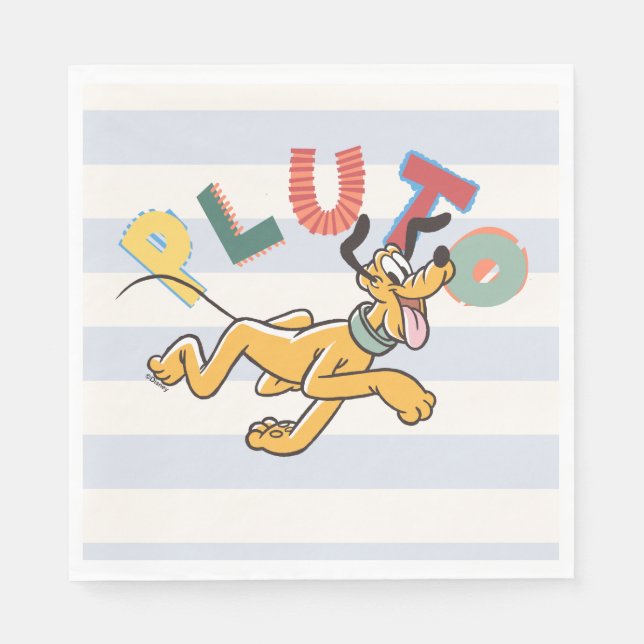 Playful Pastel Pluto Napkin (Front)
