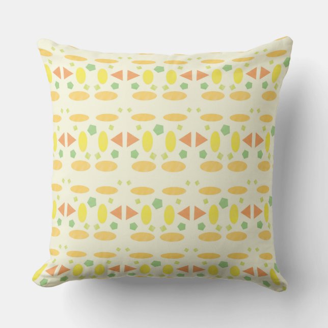 Playful Pastel Seamless Design Throw Pillow (Front)