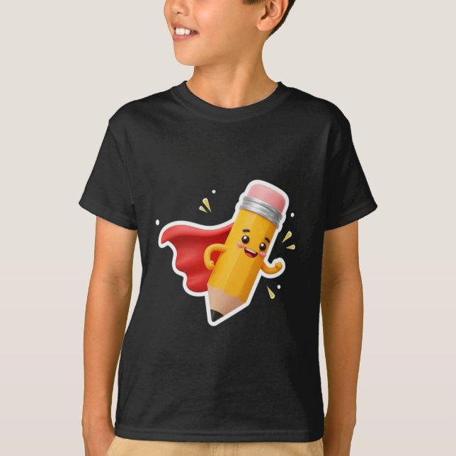 Playful Pencil Power – Kids’ Creative Tee (Front)
