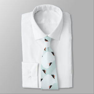 Playful Penguins Sliding on Snow Pattern Tie