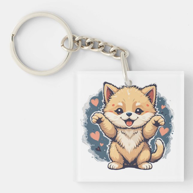 Playful Pet Parade Keychain (Front)