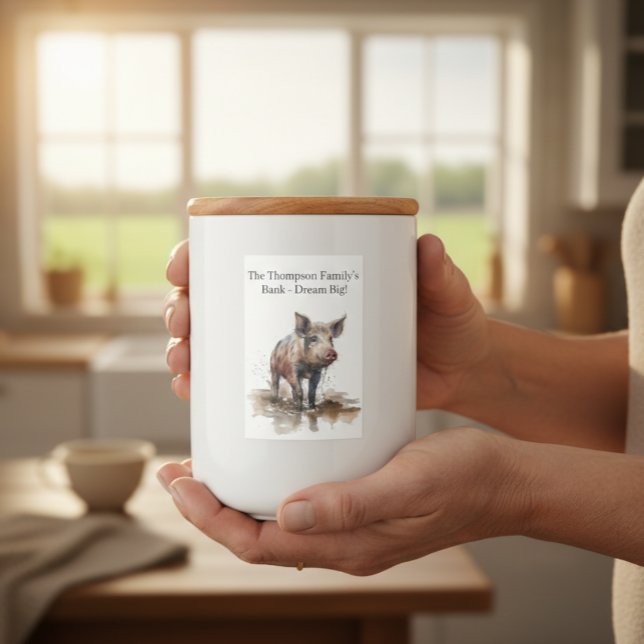 Playful Piglet, custom Wine Label (Creator Uploaded)