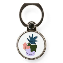Playful pineapple phone grip
