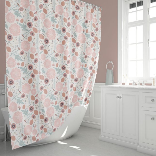 Playful Pink Cream Blue Repeat Floral Print (Creator Uploaded)