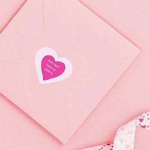 Playful  Pink Fuchsia Hearts Valentine Pattern  Heart Sticker