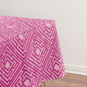 Playful Pink Labyrinth on any Colour Tablecloth