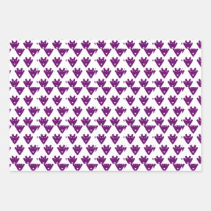 Playful Pixel Faces – Retro-Inspired Geometric Cha Wrapping Paper Sheet
