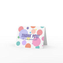 Playful Polka Dots Thank You Card