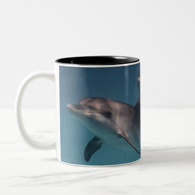 Playful Pose Two-Tone Coffee Mug (Left)