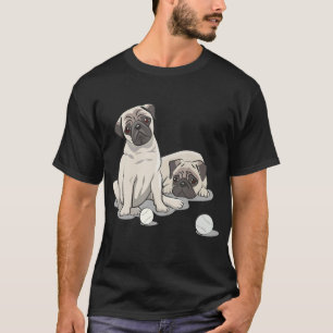 Playful Pug Design T-Shirt