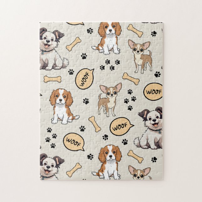 Playful Puppy Parade Jigsaw Puzzle (Vertical)