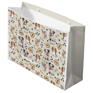 Playful Puppy Parade Large Gift Bag