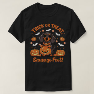 Playful Puppy Pumpkin Halloween Night T-Shirt