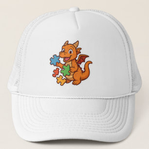 Playful Puzzle Dragons Trucker Hat