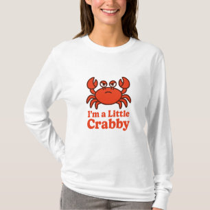 Playful Red Crab – “I’m a Little Crabby” Humour T-Shirt