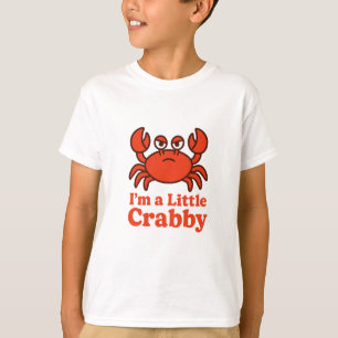 Playful Red Crab – “I’m a Little Crabby” Humour T-Shirt