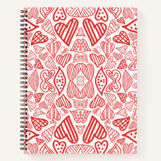 Playful Red Hearts Pattern – Love and Romance Notebook