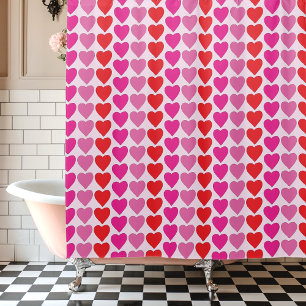 Playful Red Pink Fuchsia Hearts Valentine Pattern