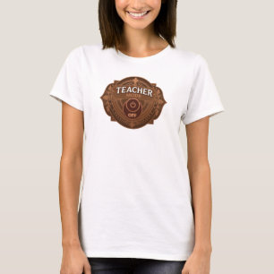 Playful Red TEACH MODE OFF Fashion Print T-Shirt