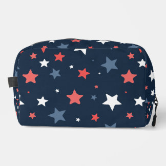 Playful Red White Blue Star trousse de toilette Dopp Kit