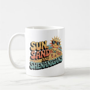 Playful Retro Beach Sun Quote Colourful Summer Coffee Mug