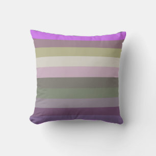 Playful Retro Pop Stripe Pattern Throw Pillow