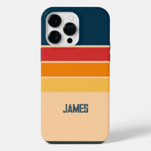 Playful Retro Rainbow Stripes for Custom Product C iPhone 14 Pro Max Case