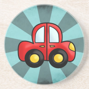Playful Retro Toy Automobile Art Coaster