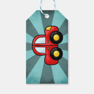 Playful Retro Toy Automobile Art Gift Tags