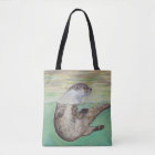 Playful River Otter Painting