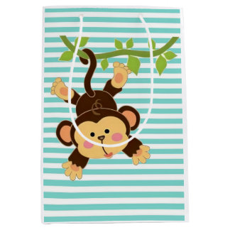 Playful Safari Monkey – Fun & Whimsical for kids  Medium Gift Bag