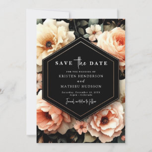 Playful Sage Peach Wedding Save The Date
