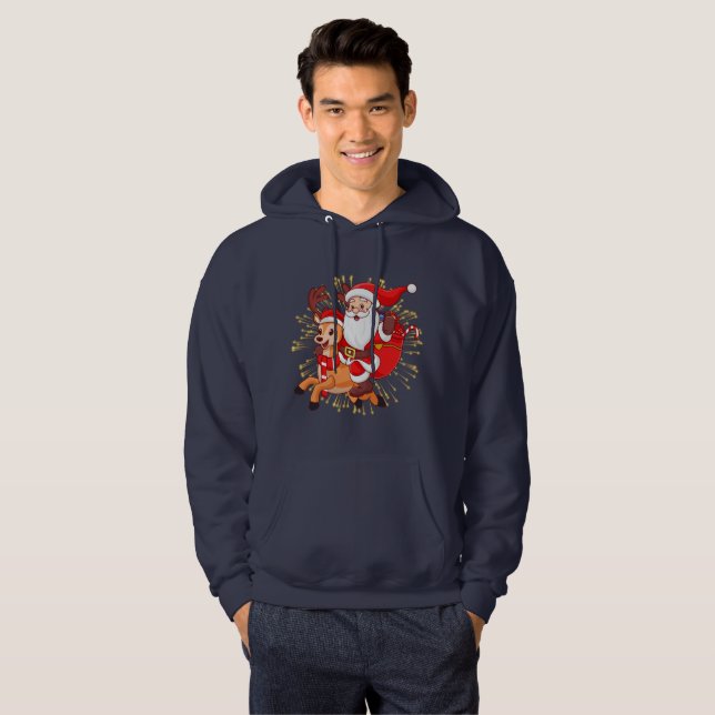 **"Playful Santa Claus Design – Fun and Festive Ch Hoodie (Front Full)