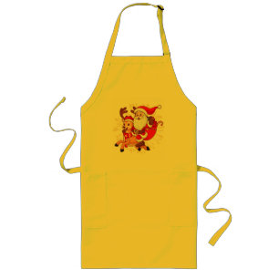 **"Playful Santa Claus Design – Fun and Festive Ch Long Apron